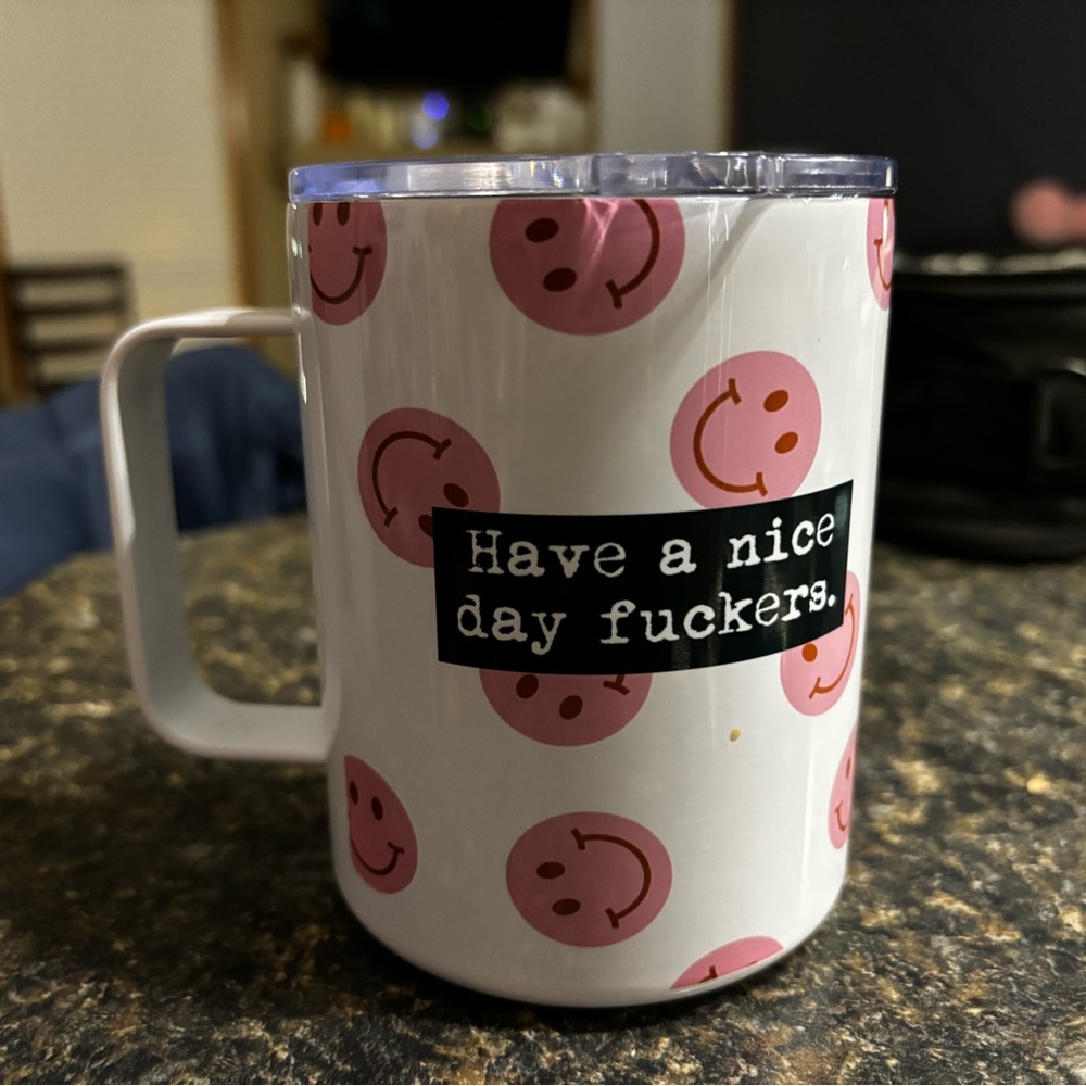 Have a nice day fuc*ers mug. Who doesn’t want to wish their friends a good day?